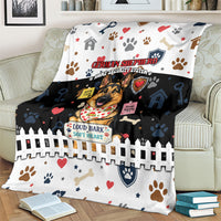 German Shepherd Home Security With A Heart Blanket Officer Loyal Guard Dog Best Friend Mascot