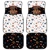 German Shepherd Home Security With A Heart Car Mats Officer Loyal Guard Dog Best Friend Mascot