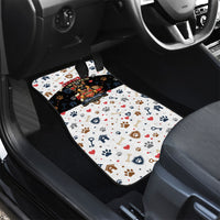 German Shepherd Home Security With A Heart Car Mats Officer Loyal Guard Dog Best Friend Mascot