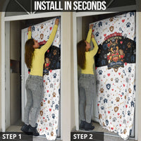 German Shepherd Home Security With A Heart Door Cover Officer Loyal Guard Dog Best Friend Mascot
