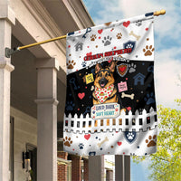 German Shepherd Home Security With A Heart Garden Flag Officer Loyal Guard Dog Best Friend Mascot