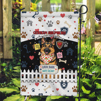 German Shepherd Home Security With A Heart Garden Flag Officer Loyal Guard Dog Best Friend Mascot