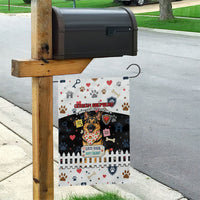 German Shepherd Home Security With A Heart Garden Flag Officer Loyal Guard Dog Best Friend Mascot