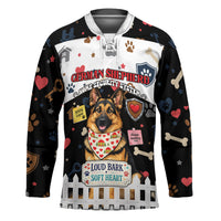 German Shepherd Home Security With A Heart Hockey Jersey Officer Loyal Guard Dog Best Friend Mascot