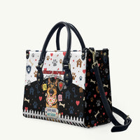 German Shepherd Home Security With A Heart Leather Bag Officer Loyal Guard Dog Best Friend Mascot