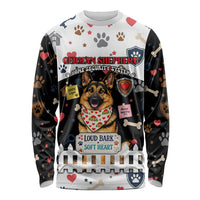 German Shepherd Home Security With A Heart Long Sleeve Shirt Officer Loyal Guard Dog Best Friend Mascot