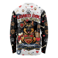 German Shepherd Home Security With A Heart Long Sleeve Shirt Officer Loyal Guard Dog Best Friend Mascot