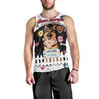German Shepherd Home Security With A Heart Men Tank Top Officer Loyal Guard Dog Best Friend Mascot