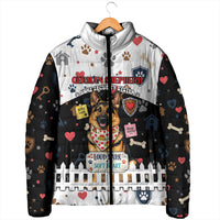 German Shepherd Home Security With A Heart Padded Jacket Officer Loyal Guard Dog Best Friend Mascot