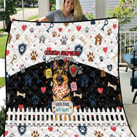 German Shepherd Home Security With A Heart Quilt Officer Loyal Guard Dog Best Friend Mascot