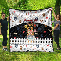 German Shepherd Home Security With A Heart Quilt Officer Loyal Guard Dog Best Friend Mascot
