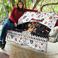 German Shepherd Home Security With A Heart Quilt Officer Loyal Guard Dog Best Friend Mascot