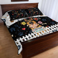 German Shepherd Home Security With A Heart Quilt Bed Set Officer Loyal Guard Dog Best Friend Mascot