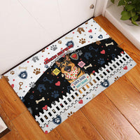 German Shepherd Home Security With A Heart Rubber Doormat Officer Loyal Guard Dog Best Friend Mascot