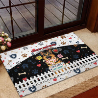 German Shepherd Home Security With A Heart Rubber Doormat Officer Loyal Guard Dog Best Friend Mascot