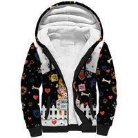 German Shepherd Home Security With A Heart Sherpa Hoodie Officer Loyal Guard Dog Best Friend Mascot