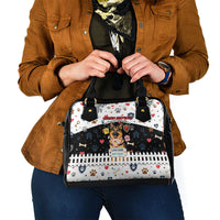 German Shepherd Home Security With A Heart Shoulder Handbag Officer Loyal Guard Dog Best Friend Mascot