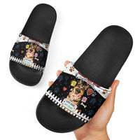 German Shepherd Home Security With A Heart Slide Sandals Officer Loyal Guard Dog Best Friend Mascot