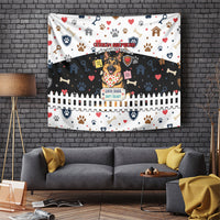 German Shepherd Home Security With A Heart Tapestry Officer Loyal Guard Dog Best Friend Mascot