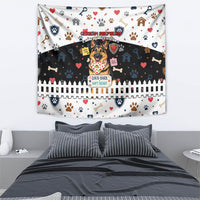 German Shepherd Home Security With A Heart Tapestry Officer Loyal Guard Dog Best Friend Mascot