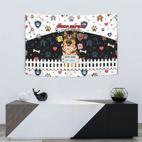 German Shepherd Home Security With A Heart Tapestry Officer Loyal Guard Dog Best Friend Mascot