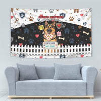 German Shepherd Home Security With A Heart Tapestry Officer Loyal Guard Dog Best Friend Mascot