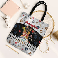 German Shepherd Home Security With A Heart Tote Bag Officer Loyal Guard Dog Best Friend Mascot