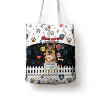 German Shepherd Home Security With A Heart Tote Bag Officer Loyal Guard Dog Best Friend Mascot