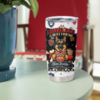 German Shepherd Home Security With A Heart Tumbler Cup Officer Loyal Guard Dog Best Friend Mascot