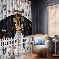 German Shepherd Home Security With A Heart Window Curtain Officer Loyal Guard Dog Best Friend Mascot