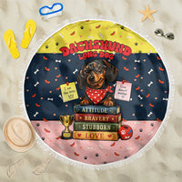 Dachshund Long Dog Big Personality Beach Blanket Dachshund Lovers Club Cute Mascot
