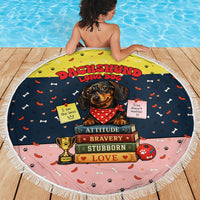 Dachshund Long Dog Big Personality Beach Blanket Dachshund Lovers Club Cute Mascot