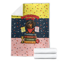 Dachshund Long Dog Big Personality Blanket Dachshund Lovers Club Cute Mascot
