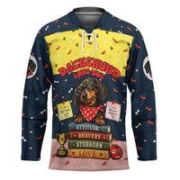 Dachshund Long Dog Big Personality Hockey Jersey Dachshund Lovers Club Cute Mascot