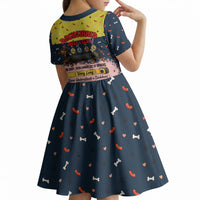 Dachshund Long Dog Big Personality Kid Short Sleeve Dress Dachshund Lovers Club Cute Mascot