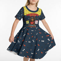 Dachshund Long Dog Big Personality Kid Short Sleeve Dress Dachshund Lovers Club Cute Mascot