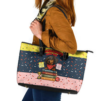 Dachshund Long Dog Big Personality Leather Tote Bag Dachshund Lovers Club Cute Mascot