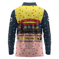 Dachshund Long Dog Big Personality Long Sleeve Polo Shirt Dachshund Lovers Club Cute Mascot