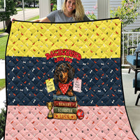 Dachshund Long Dog Big Personality Quilt Dachshund Lovers Club Cute Mascot