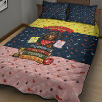 Dachshund Long Dog Big Personality Quilt Bed Set Dachshund Lovers Club Cute Mascot