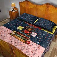Dachshund Long Dog Big Personality Quilt Bed Set Dachshund Lovers Club Cute Mascot
