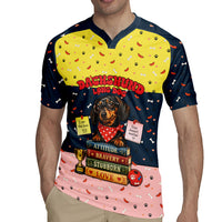 Dachshund Long Dog Big Personality Rugby Jersey Dachshund Lovers Club Cute Mascot