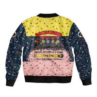 Dachshund Long Dog Big Personality Sleeve Zip Bomber Jacket Dachshund Lovers Club Cute Mascot
