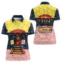 Dachshund Long Dog Big Personality Women Polo Shirt Dachshund Lovers Club Cute Mascot