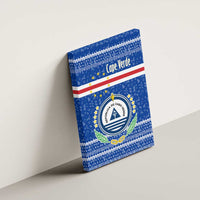 Cape Verde Christmas Canvas Wall Art with Blue Festive Pattern Sailing Santa and National Emblem Motif - Wonder Print Shop