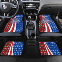 Cape Verde Christmas Car Mats with Red and Blue Festive Pattern Christmas Tree and National Emblem Motif - Wonder Print Shop