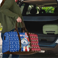 Cape Verde Christmas Travel Bag with Red and Blue Festive Pattern Christmas Tree and National Emblem Motif - Wonder Print Shop