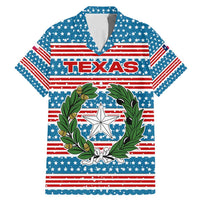 Texas Christmas Family Matching Mermaid Dress and Hawaiian Shirt with Blue and Red Striped Festive Pattern Lone Star and Santa Motif - Wonder Print Shop