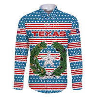 Texas Christmas Family Matching Tank Maxi Dress and Hawaiian Shirt with Blue and Red Striped Festive Pattern Lone Star and Santa Motif - Wonder Print Shop
