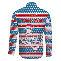 Texas Christmas Family Matching Tank Maxi Dress and Hawaiian Shirt with Blue and Red Striped Festive Pattern Lone Star and Santa Motif - Wonder Print Shop